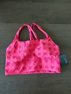 lululemon x Disney Pink Women's Sports Bra with Mickey Print